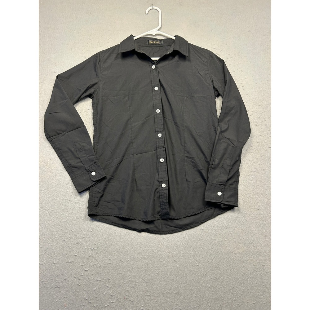Benibos Button Up Shirt Woven Black Small Womens